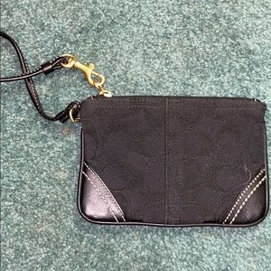Black Coach Wristlet
